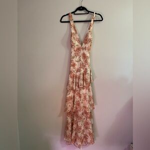 Elegant Floral High-Low Dress